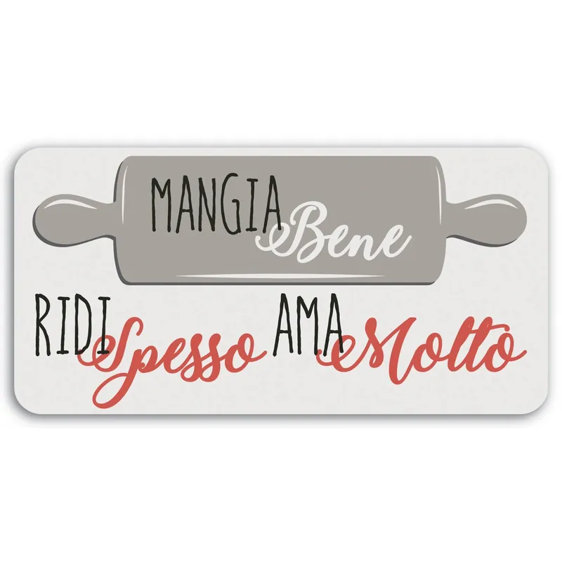 Targhetta in forex Mangia Ridi Ama 19x9,5 cm Koop Vandaag