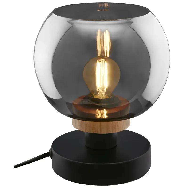 Lampada da tavolo Kyro Ø 16xH 19 cm 1xE14 lampadina esclusa smoke Betrouwbaar