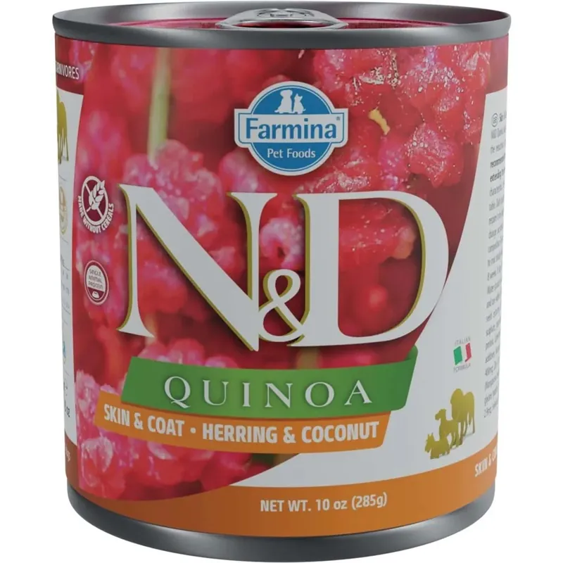 Cibo umido per cani N&D Adult quinoa, aringa e cocco 285 g Op = Op