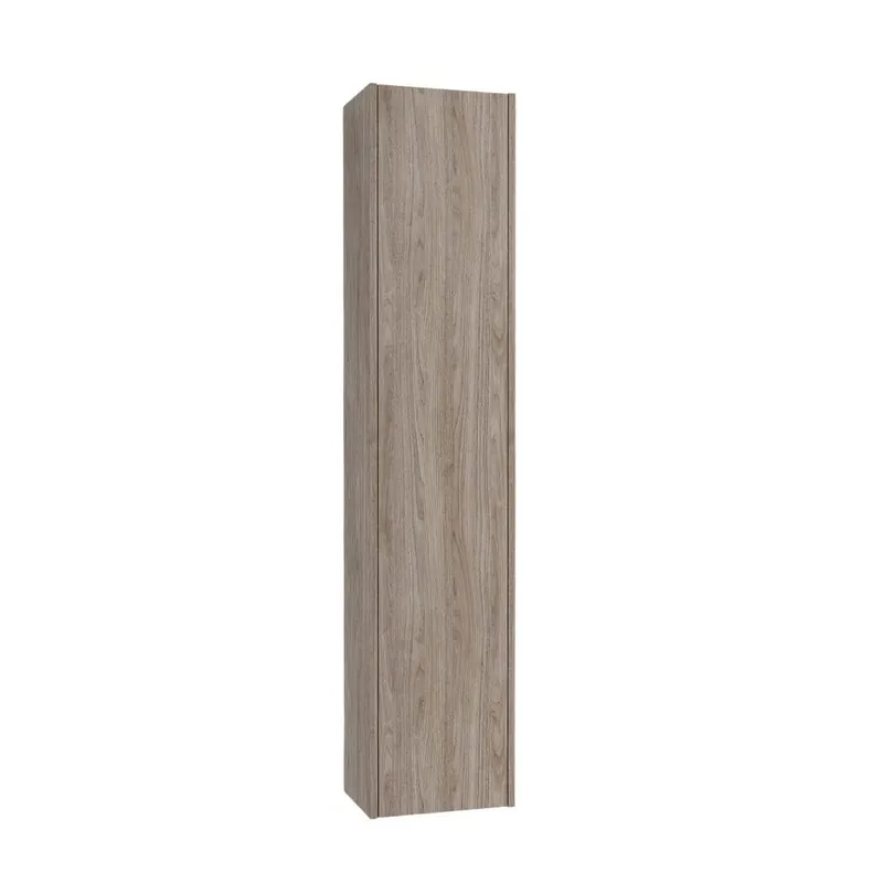 Beste Prijs Mobile bagno colonna sospesa 1 anta apertura push natural gray 34x162x25 cm