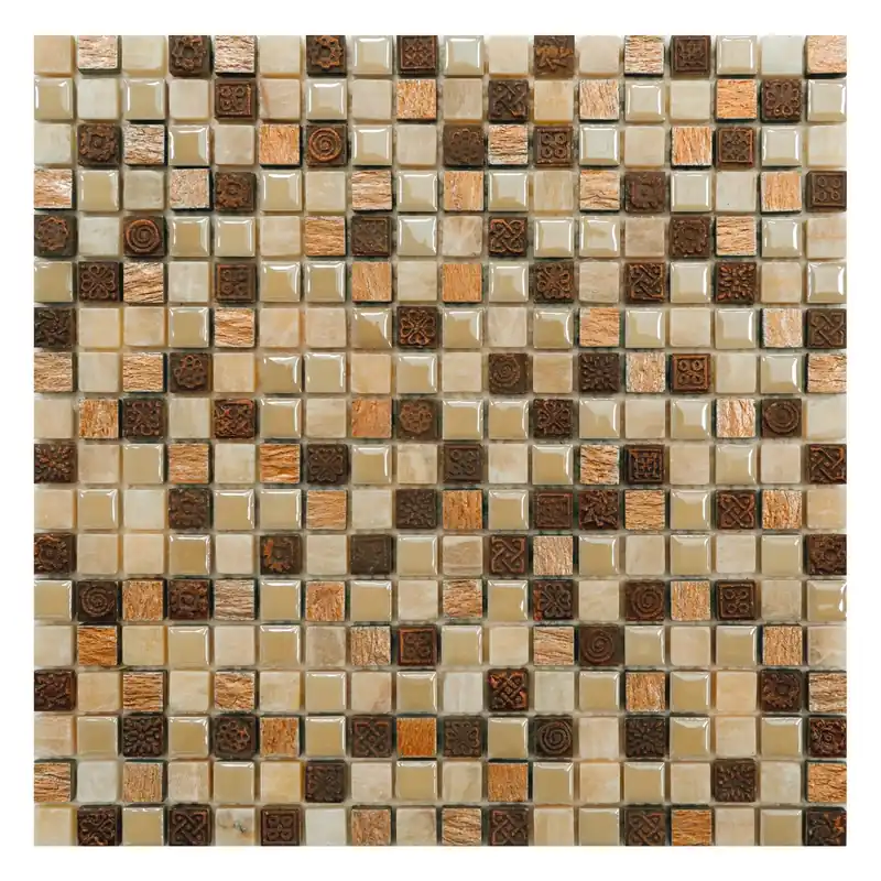 Mosaico decorativo Mix beige 30 cm x 30 cm Hete Deal