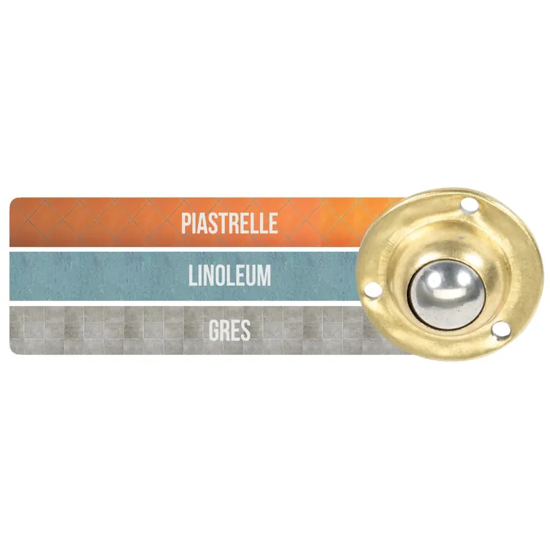 Ruota con sfera da incasso in metallo 30 mm Flitsaanbieding