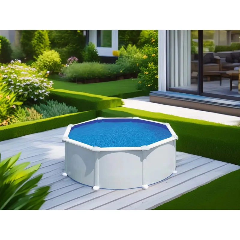 Nu Kopen Piscina in acciaio fuori terra Atlantis Ø 350x132 cm rotonda bianco