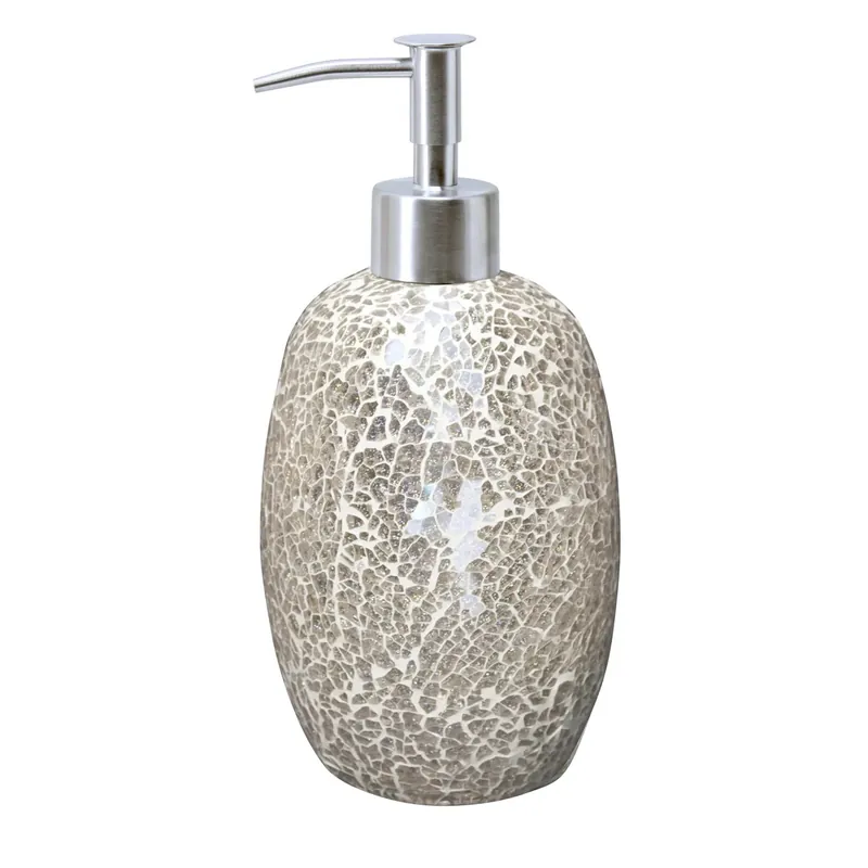 Dispenser sapone Dora vetro mosaico beige Direct Verzonden