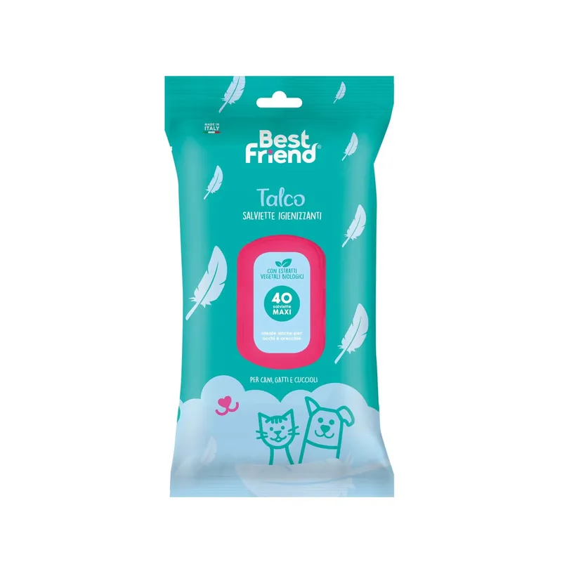 Bestel Nu Salviette igienizzanti per cani e gatti Talco