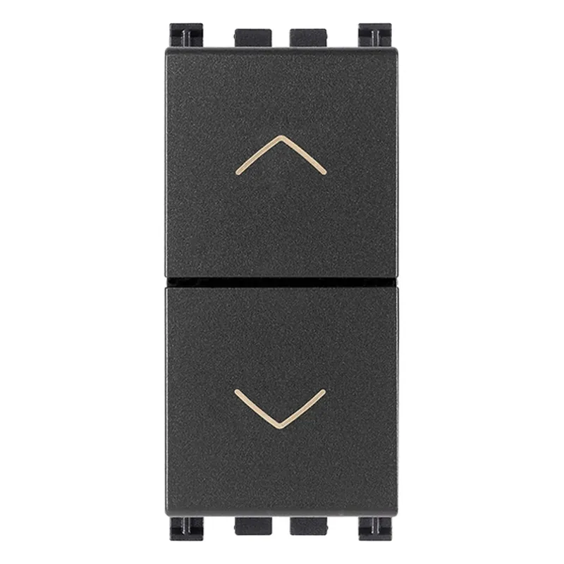 Weekendaanbieding Due pulsanti interbloccati Vimar 1P NO+1 P NO 10A 250V grigio
