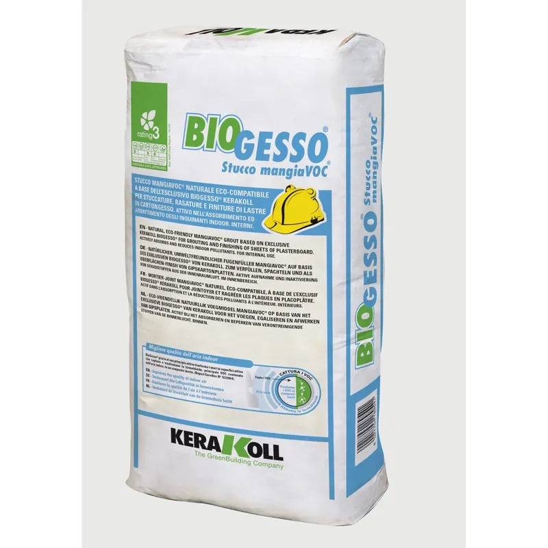 Direct Beschikbaar Stucco naturale per cartongesso Kerakoll Biogesso Stucco Mangiavoc 5 kg