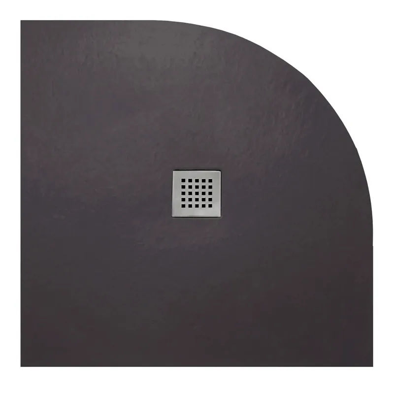 Piatto doccia semicircolare Newstone 90x90 cm nero Koop Vandaag