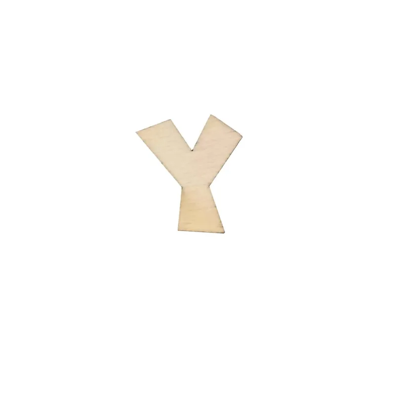 Lettera Y decorativa in legno 4 cm Merkproduct