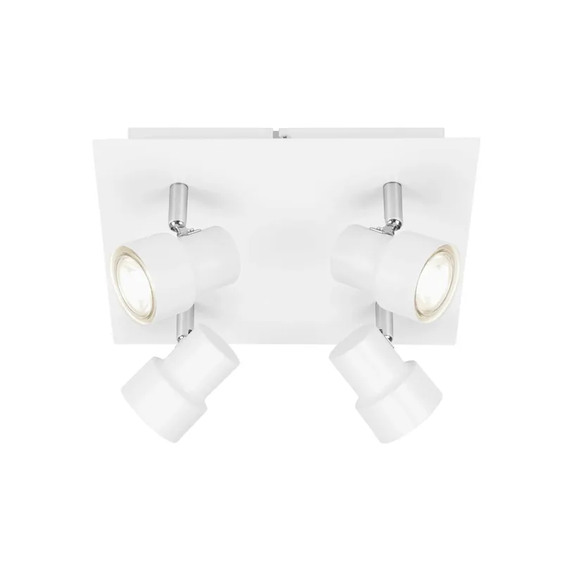 Plafoniera LED GU10 Rock bianco 5W 460 lumen 4 spot Koopje