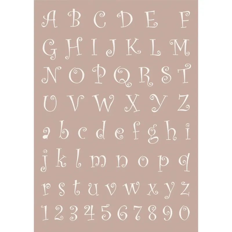 Stencil decorativo To-Do alfabeto n.605 21x29,7 cm Korting