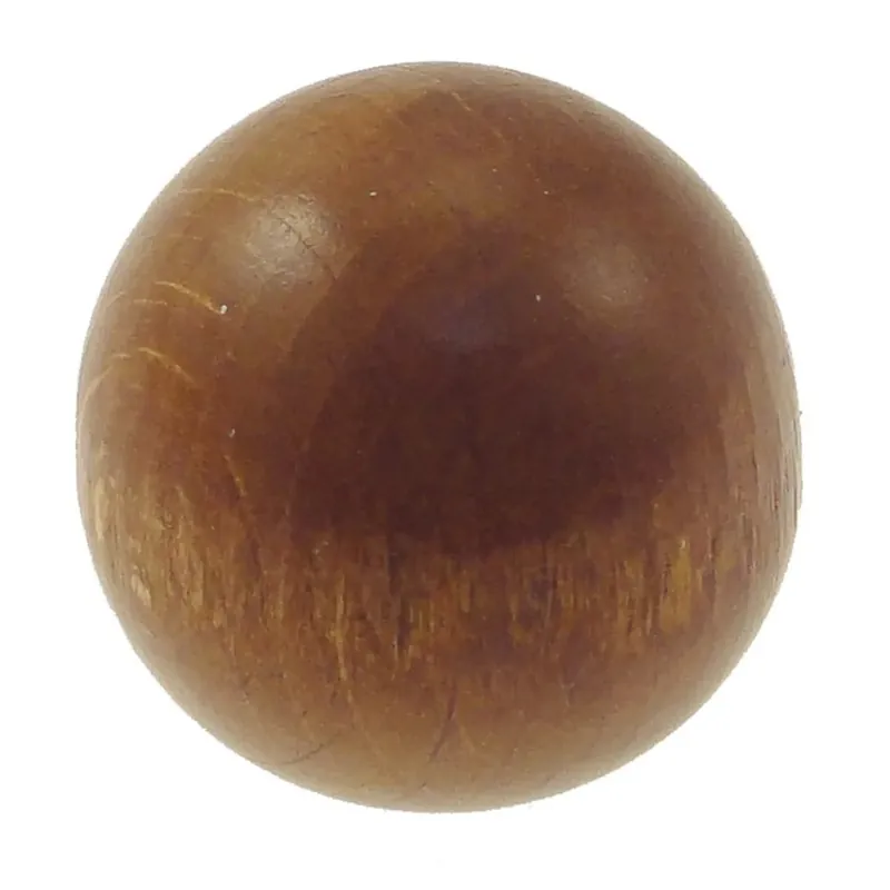 Favoriet Terminale bastone tenda Palla in legno teak 11 mm 2 pz
