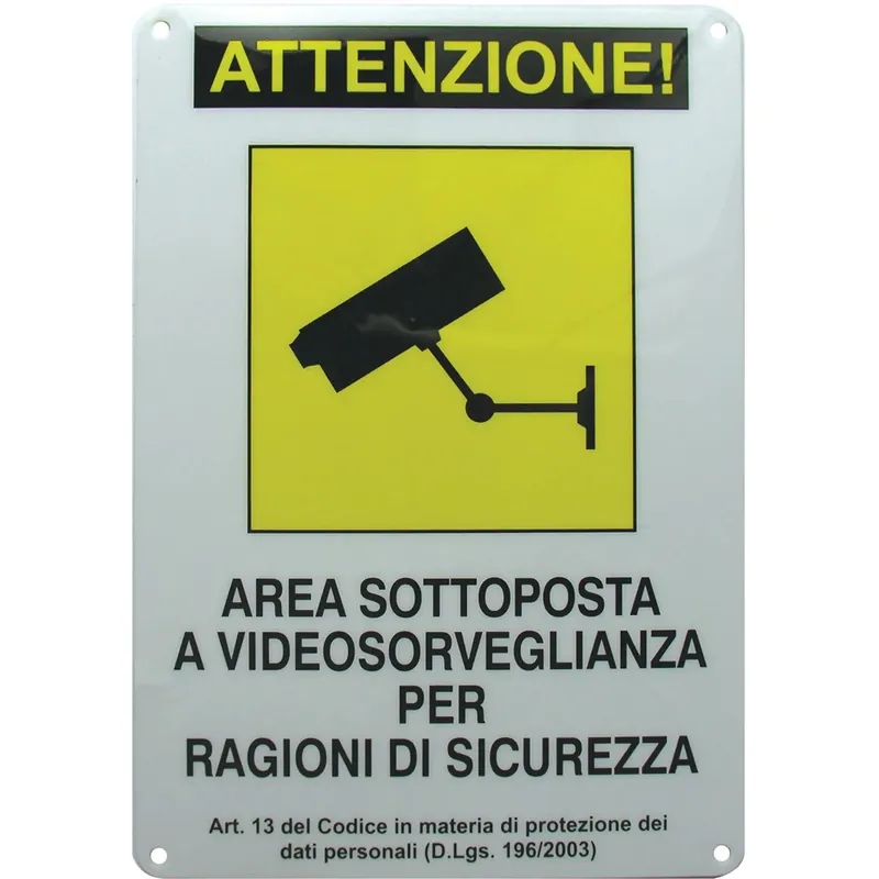 Pannello area videosorvegliata 285 mm x 200 mm Lage Prijs