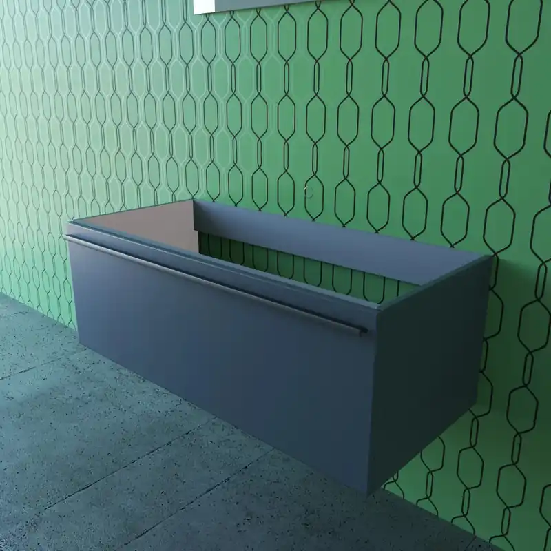 Finale Uitverkoop Mobile bagno base lavabo sospeso Diana 100x46x45 cm grigio blu