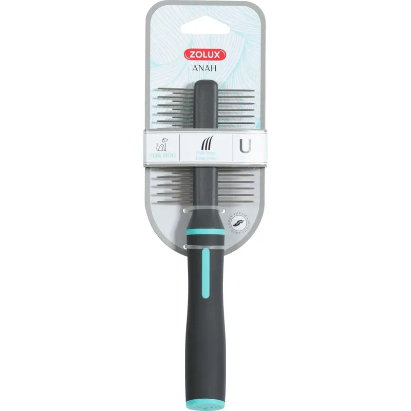 Pettine doppio cane Anah 21,6x6,5x2,5 cm Shop Nu