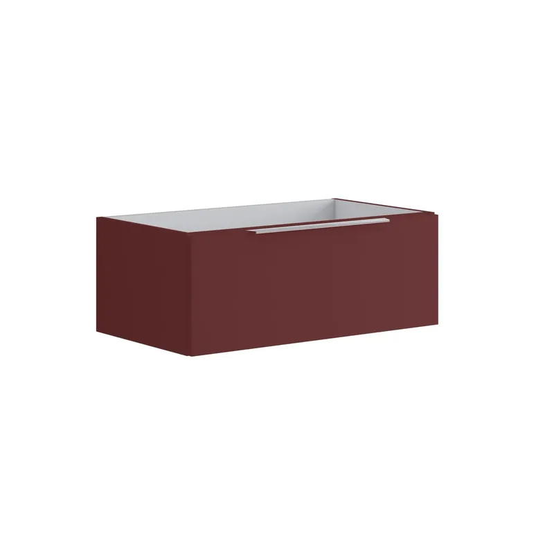 Mobile bagno base lavabo sospeso Bali 79,5x30x45,5 cm rosso opaco laccato Gratis Retour