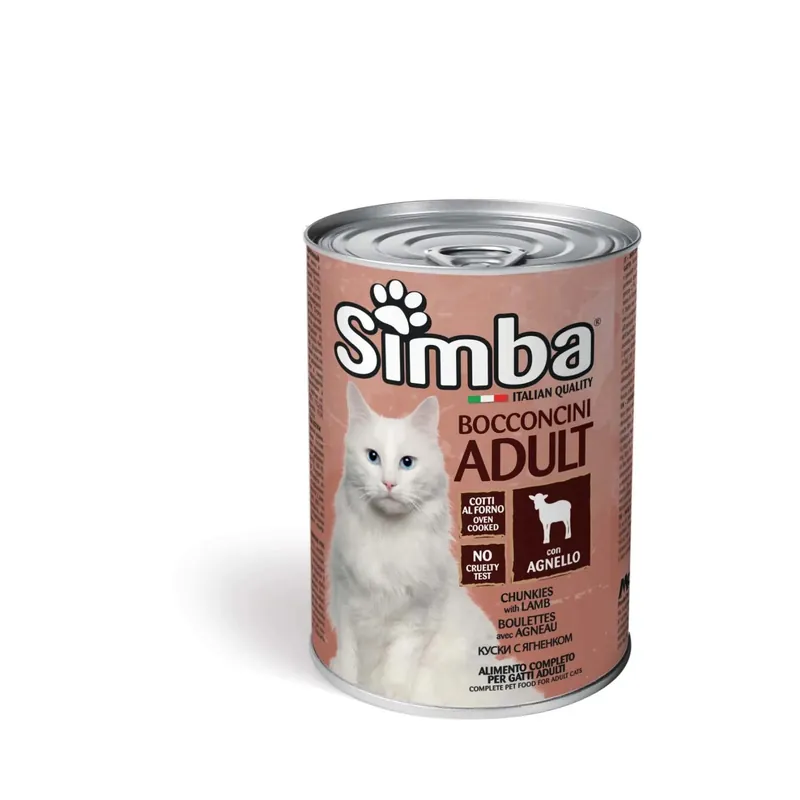 Gereduceerde Prijs Cibo umido per gatti Simba agnello paté lattina 415 g