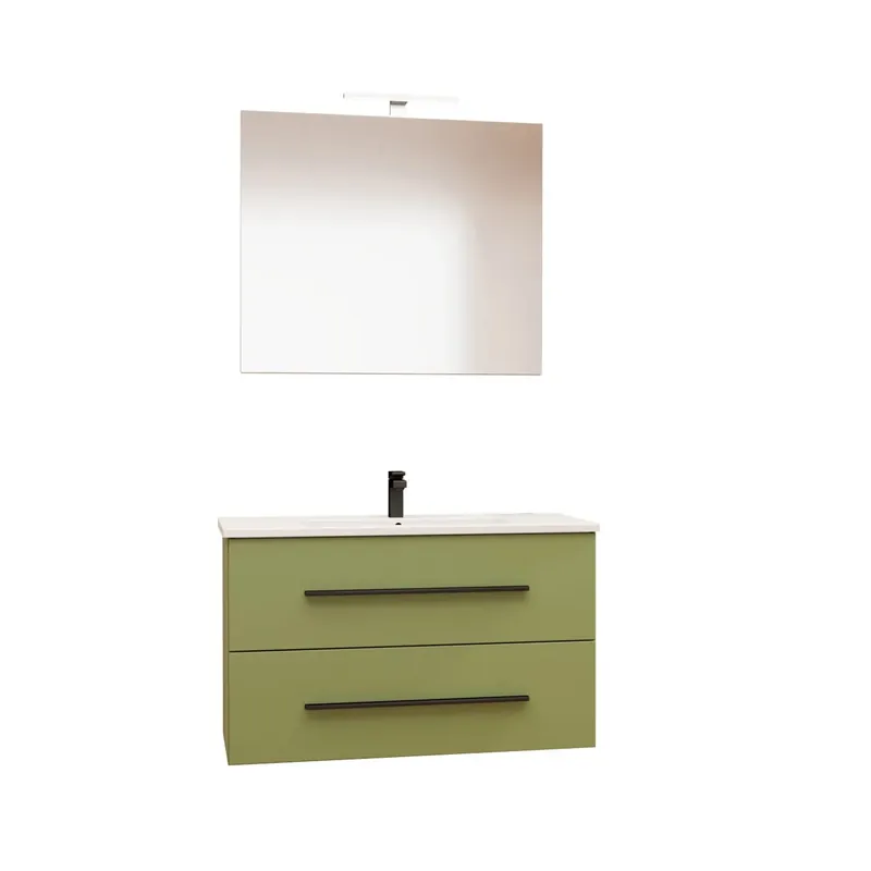 Lage Prijs Mobile bagno base lavabo sospesa Mary 75x46 cm verde reseda