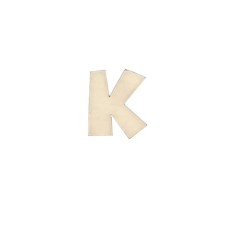 Lettera K decorativa in legno 4 cm Weekendaanbieding