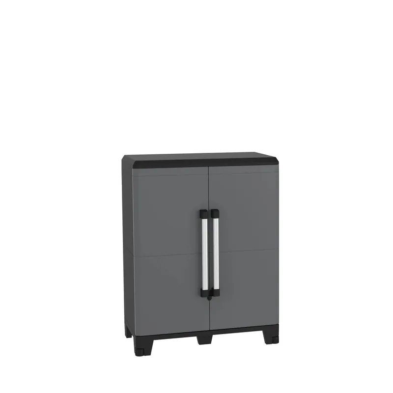 Weekendaanbieding Armadio 2 ante 1 ripiano mod TransformingPRO2 metallo grigio/nero 78x43x101,6 cm