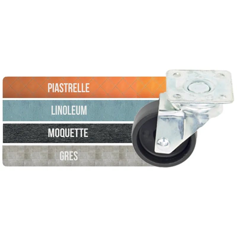Ruota con piastra rotante 50 x 56 x 40 mm Snelle Levering