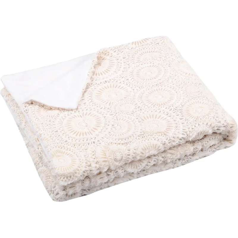 Goedkoop Plaid Mummy con fantasia ecrù 130 cm x 160 cm
