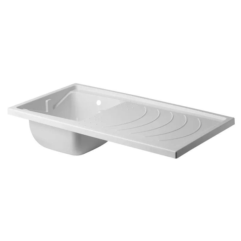 Vasca lavatoio in resina con coprilavatrice reversibile 109 x 60 cm Meest Verkocht