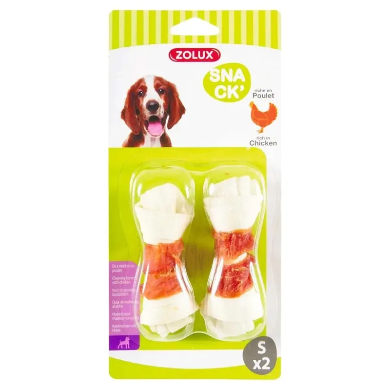 Lage Prijs Snack per cani Zolux Ossa da masticare al Pollo S 2 pz