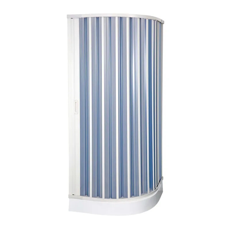 Lage Kosten Box doccia a soffietto semicircolare bianco 80x80 cm