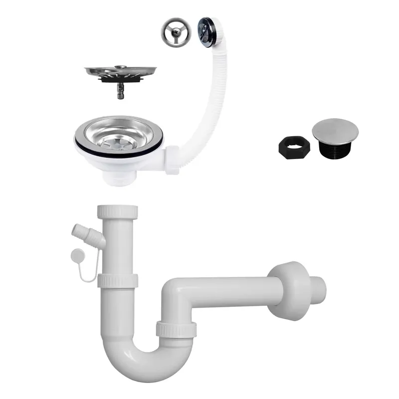 Kit sifone e pilettone per lavatoio in ceramica Ø10 cm Direct Verzonden