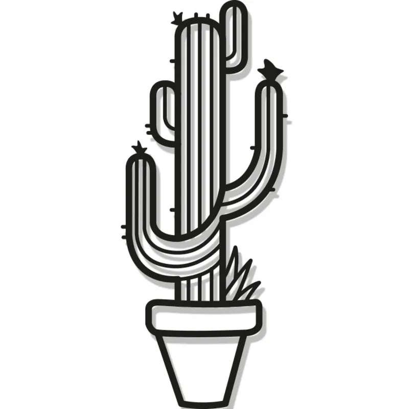 Must-Have Sagoma in metallo Giant Cactus decorazione per parete 47x67 cm