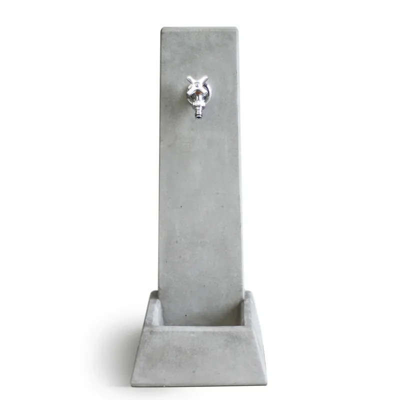 Fontana da giardino in cemento grigio H 77 cm Veilige Betaling