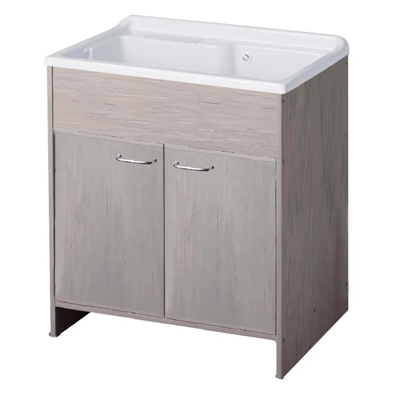 Lavatoio in kit per esterni effetto rovere 80x50 cm con ante Hete Deal
