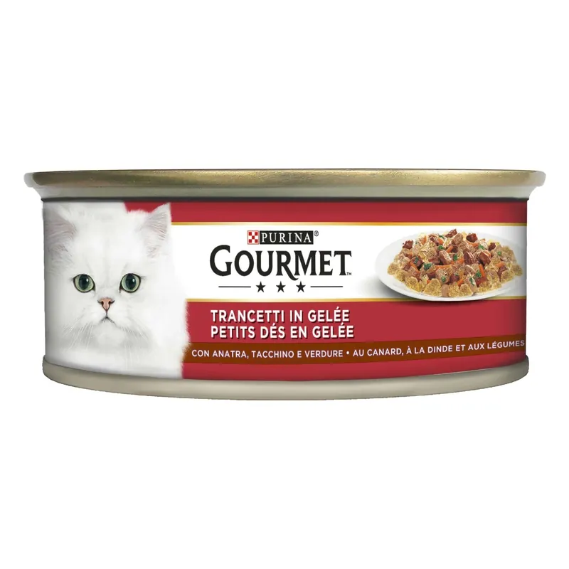 Cibo umido per gatto Purina Gourmet anatra, tacchino e verdure 195g Koopje