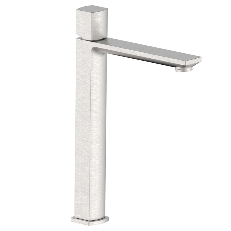 Miscelatore lavabo alto Coral acciaio spazzolato Ø 25 mm Beperkt Aanbod