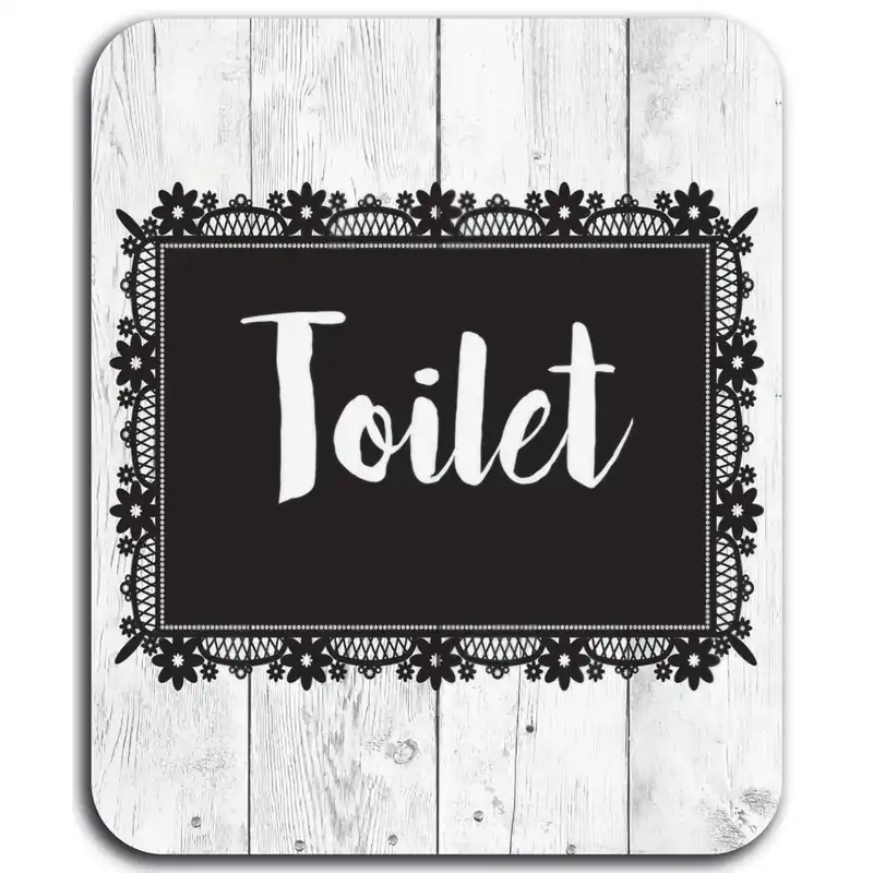 Superprijs Targhetta in forex Toilet old style 11x9 cm bianco e nero