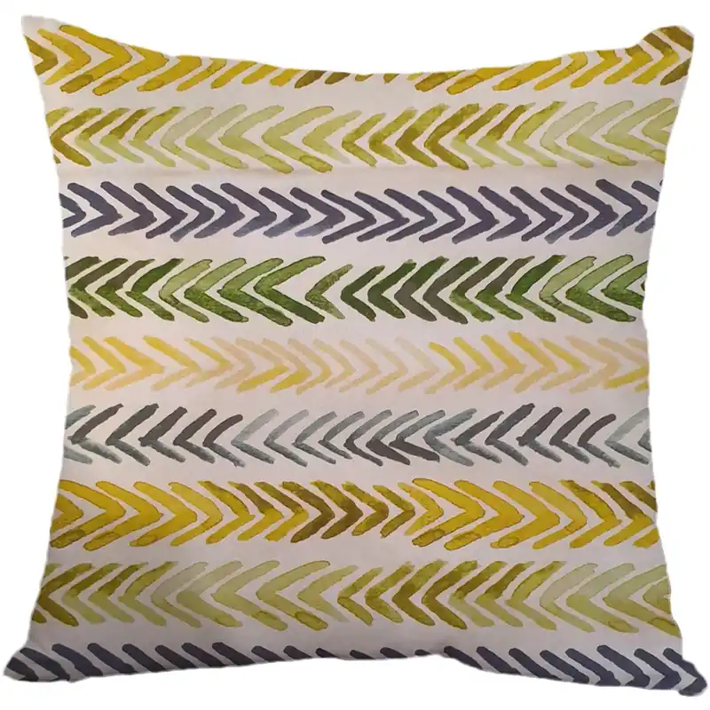 Fodera per cuscino nera con a fantasia spiga multicolor 40x40 cm Laatste Versie