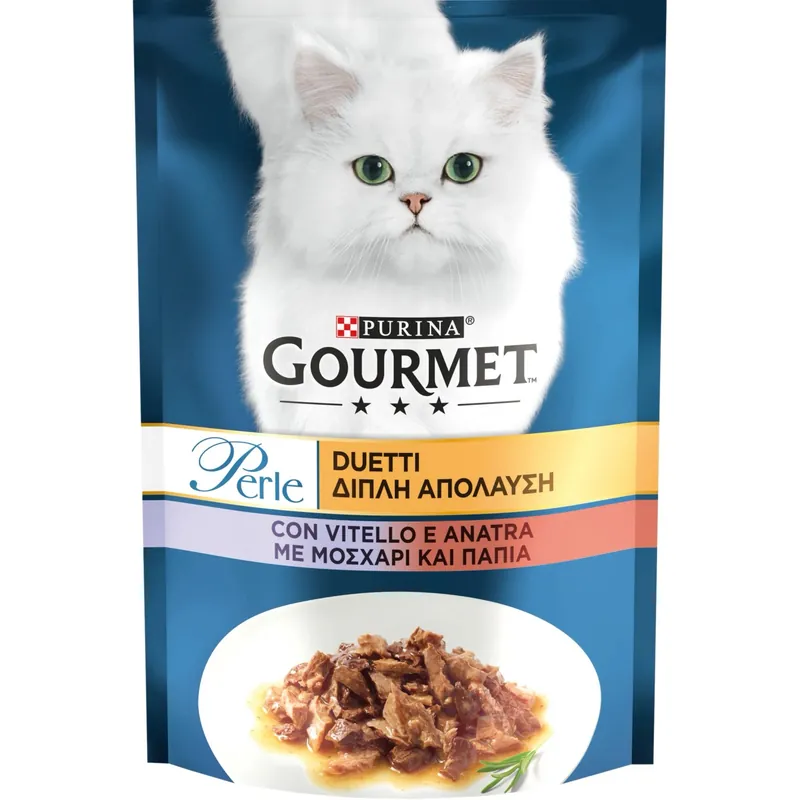 Nieuw Duetti di carne con vitello e anatra Purina Gourmet Perle