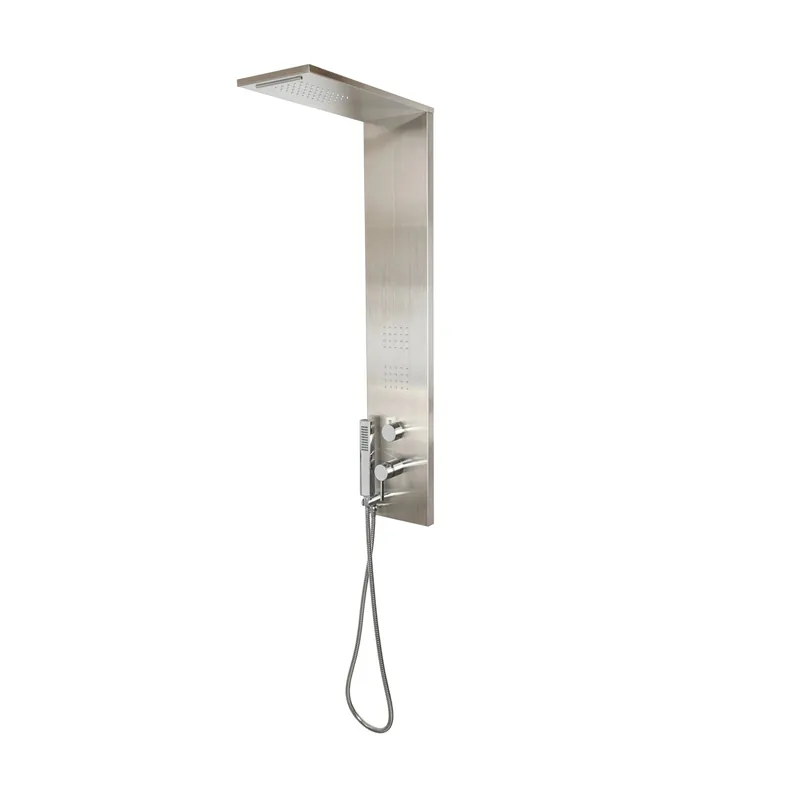 Colonna doccia idromassaggio 4 funzioni in acciaio inox spazzolata Superprijs
