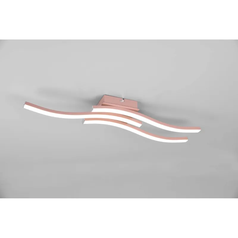 Koop Vandaag Plafoniera LED Route 3 luci 600 lm Bianco Neutro oro rosa Ø 56 cm