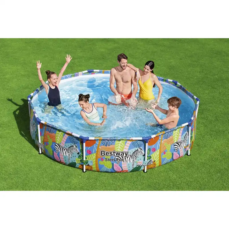 Superprijs Piscina fuori terra tubolare in pvc/acciaio Bestway Steel Pro 3.05 m x 66 cm