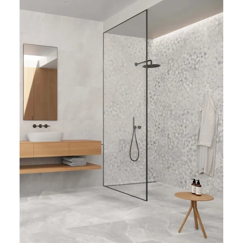 Tijdelijk Beschikbaar Piastrella in gres porcellanato Salt Lago bianco 59,6X119,2 cm 1,44 m²