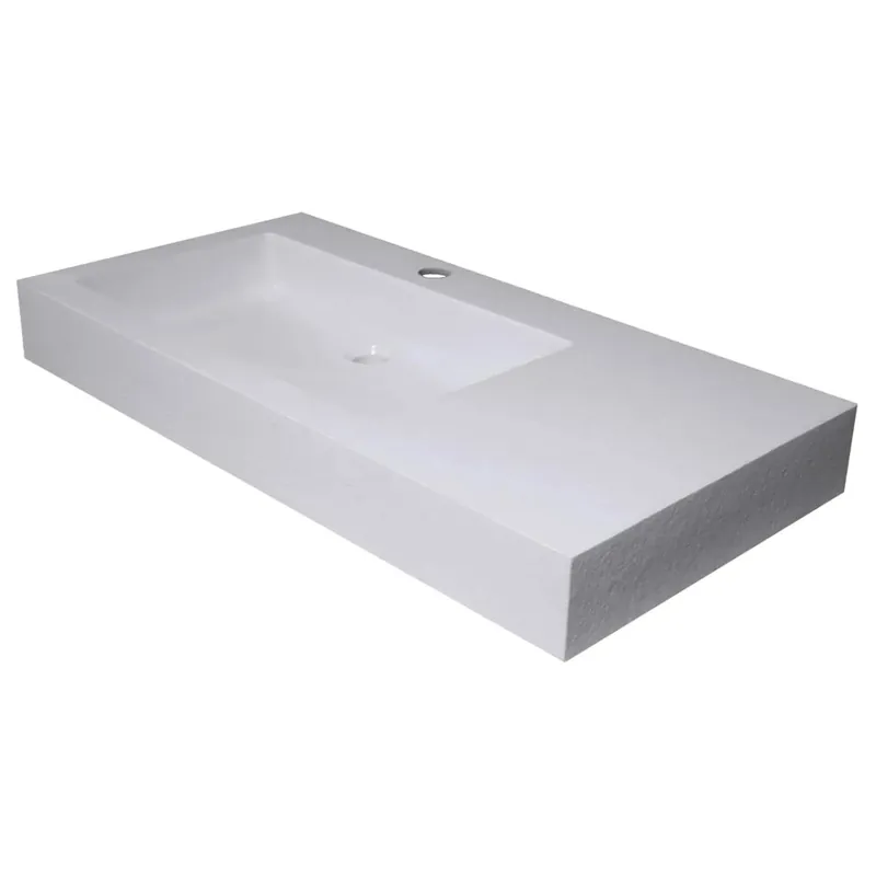 Beperkt Aanbod Lavabo effetto pietra Oslo 90 cm versione sinistra