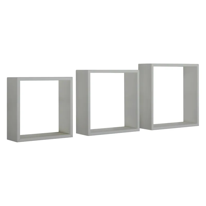 Mensole in legno Cubo Slim 3 misure grigio Goedkoop