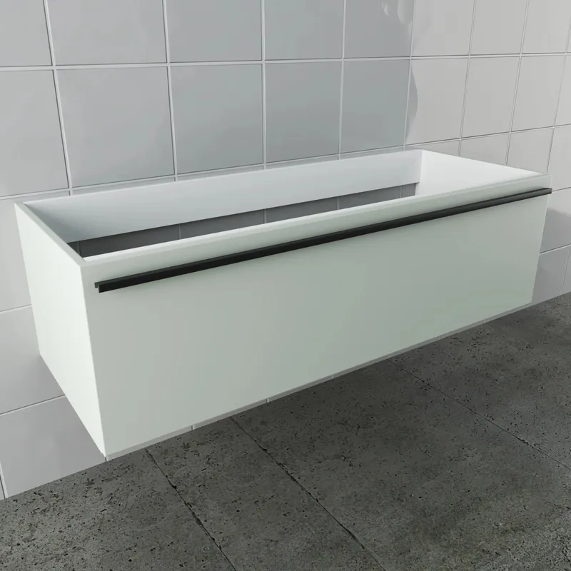 Snelle Levering Mobile bagno base lavabo sospeso Diana 120x46x45 cm grigio cielo