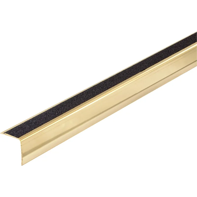 Paragradino adesivo Slipstop in ottone lucido 30 mm x 30 mm x 1000 mm Premium