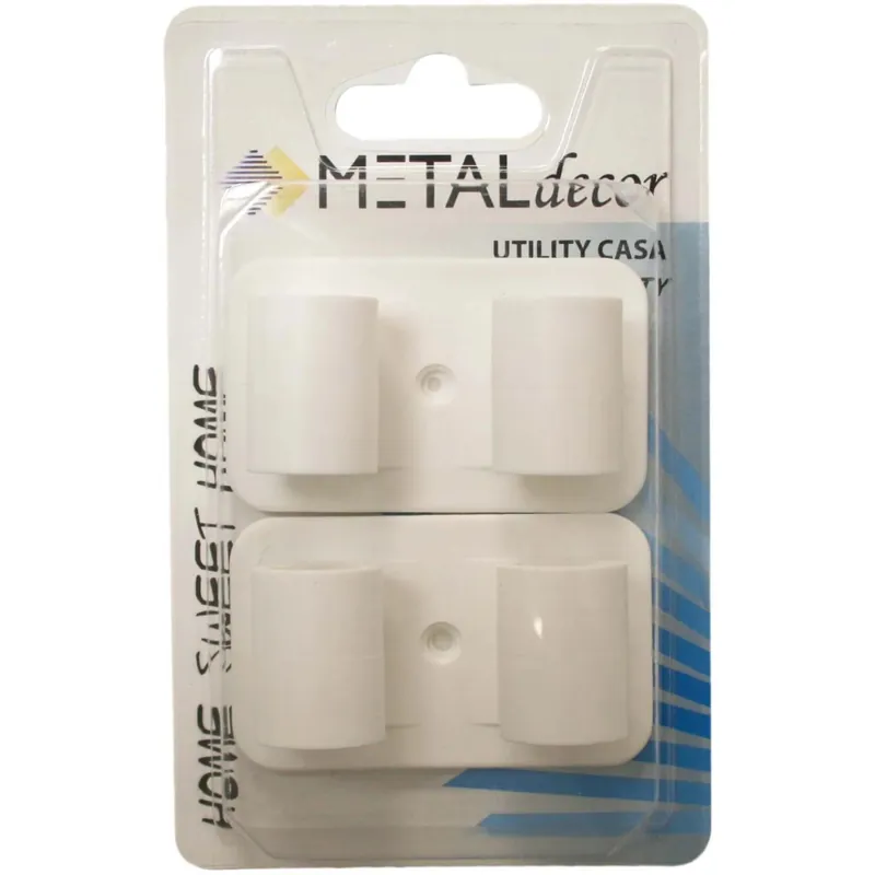 2 portascopa adesivo in plastica bianco Merkproduct