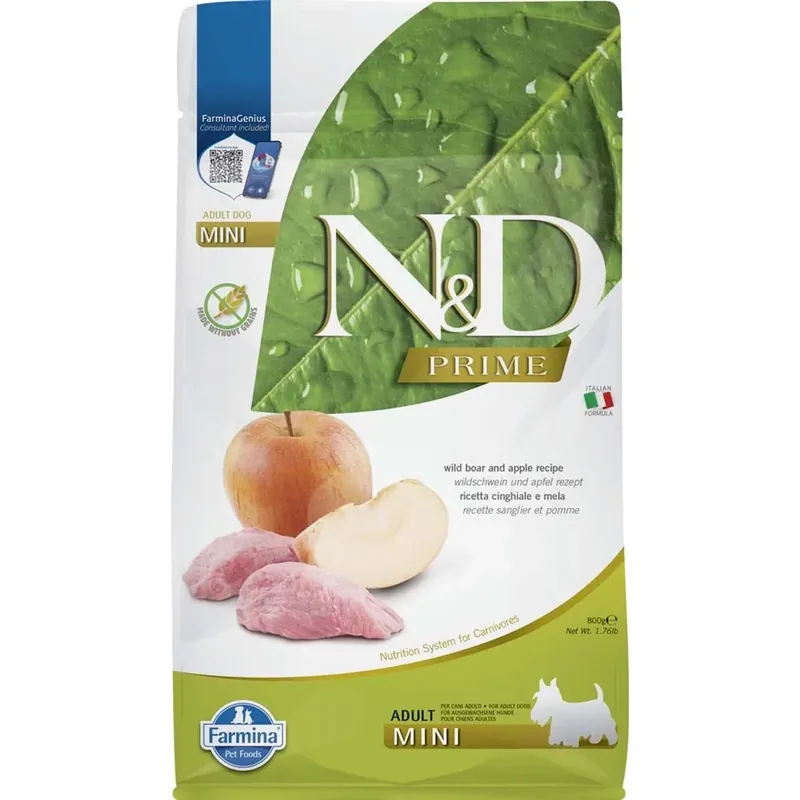 Dagaanbieding Crocchette per cani N&D Adult Mini cinghiale, mela e zucca 800 g