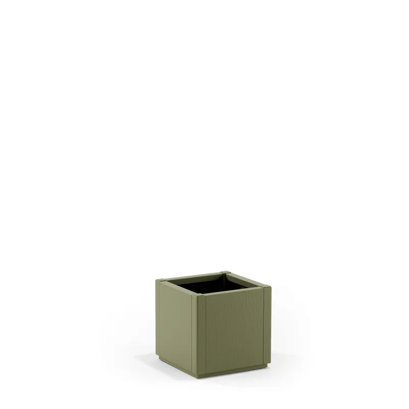 Fioriera da esterno Ethica in plastica verde oliva 36x36x35h cm Superprijs