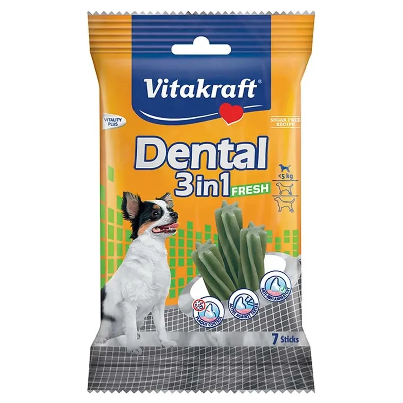 Nieuw Stick denti cane Vitakraft alla menta taglia XS 7 pz